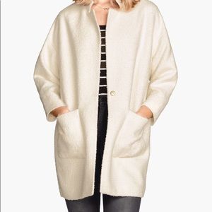 Natural White Boucle Coat